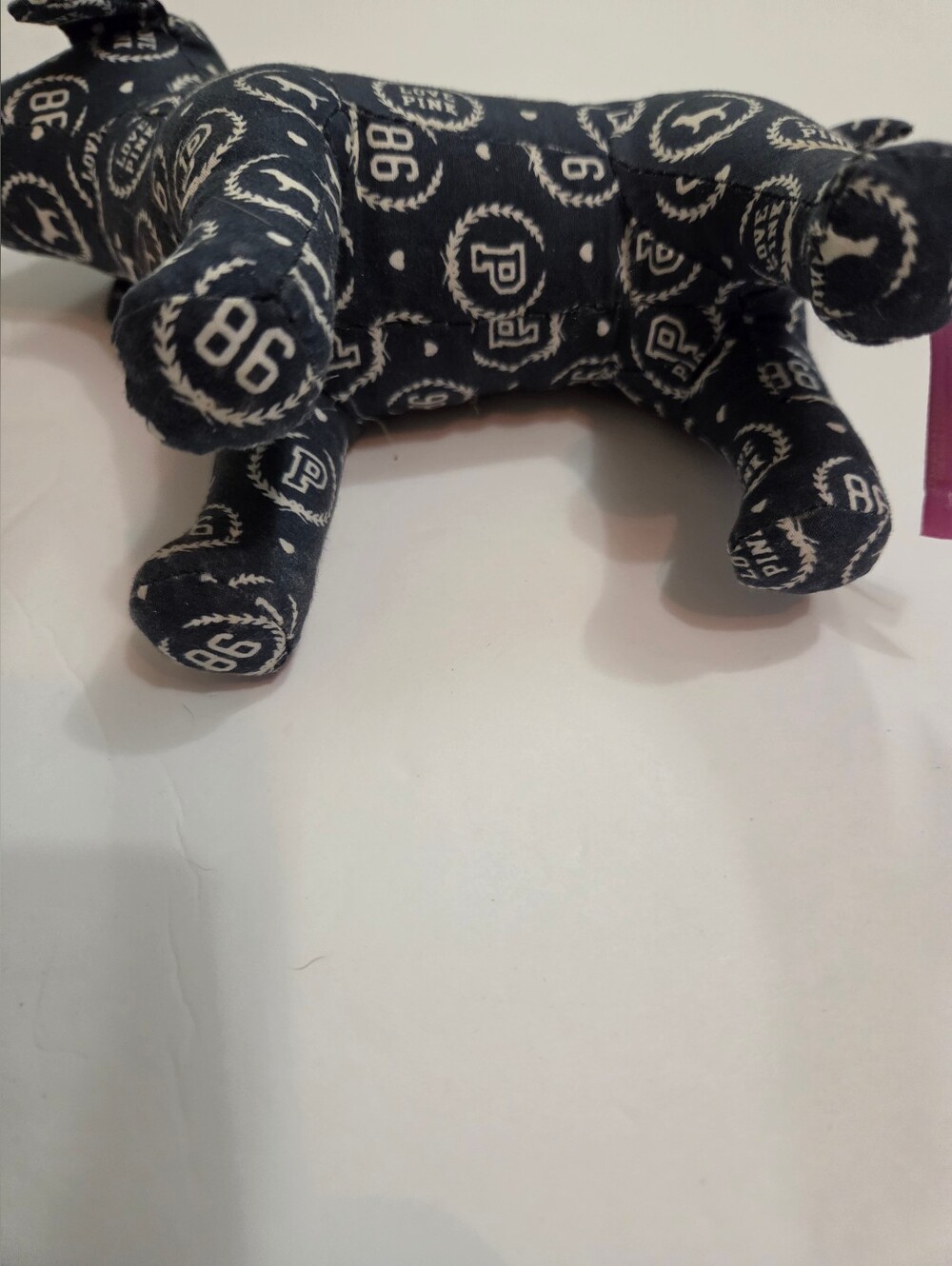 Victoria's Secret PINK Victoria's Secret Navy Patterned Dog Plush Décor - Picture 11 of 12
